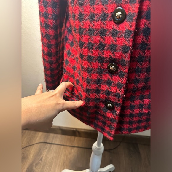 Vintage 90s Amanda smiths petites woman plaid wool blazer size 6p - Picture 11 of 14